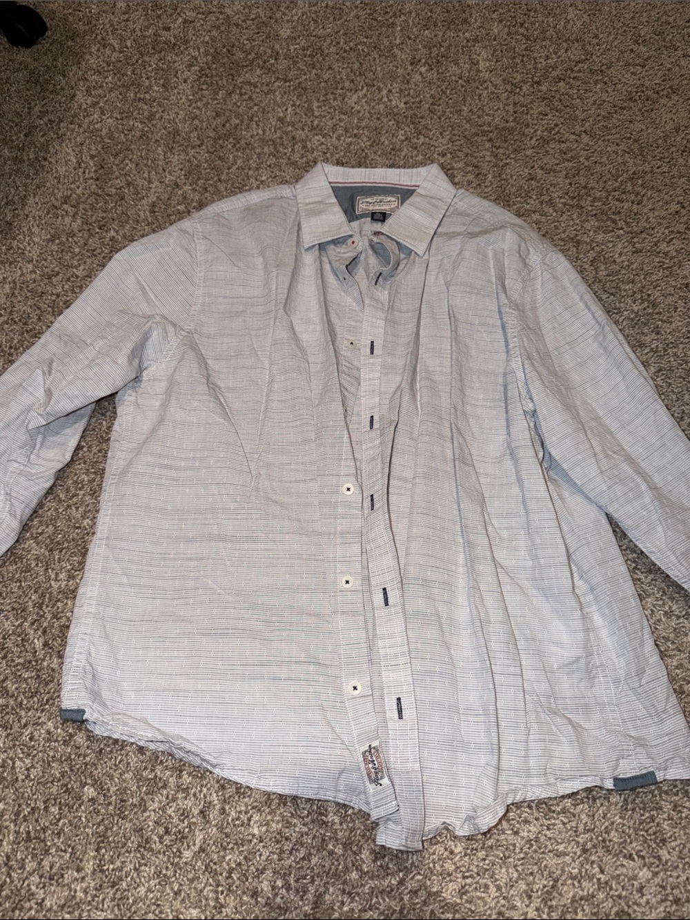 Light Blue Patterned Men's Dress Shirt
